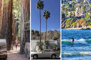Various destinations in California