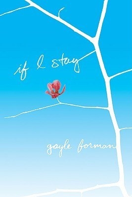 Blue background with bare tree and pink flower in center; title text at top of cover