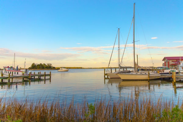 A view of the Chesapeake Bay from Saint Michaels, Maryland.