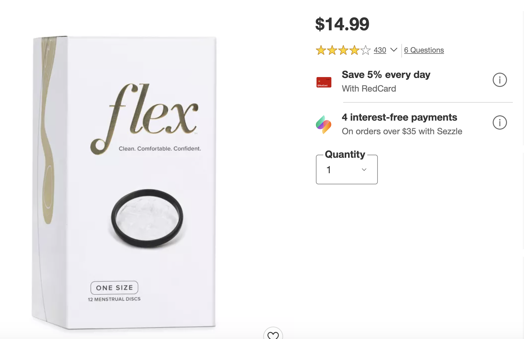 A screencap of the Flex listing on Target&#x27;s website