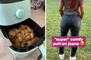 air fryer and jeans