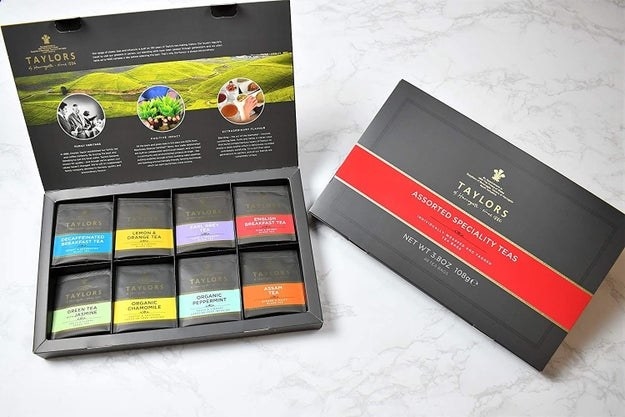 the box with the tea bags in it