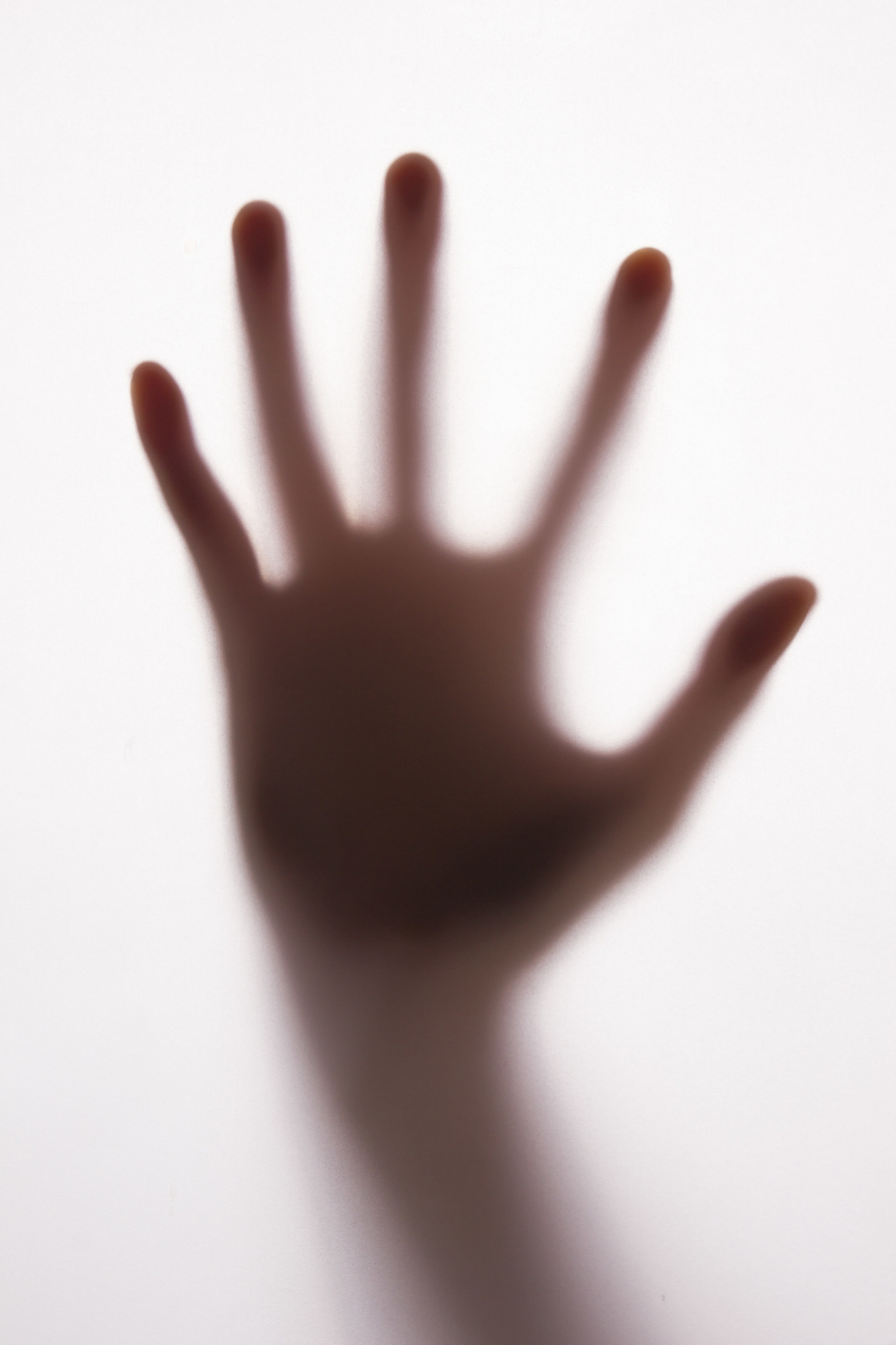 The silhouette of a hand