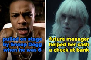 Bow Wow was pulled on stage by Snoop Dogg when he was 6, and Charlize Theron's future manager helped her cash a check at the bank