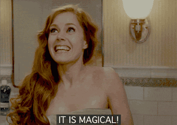 amy adams sayind &quot;it is magical&quot; in &quot;enchanted&quot;