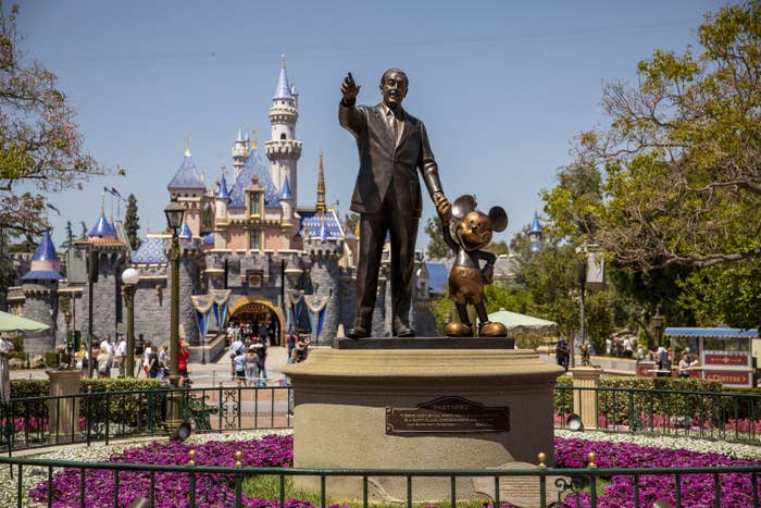 The end of Main Street in Disneyland