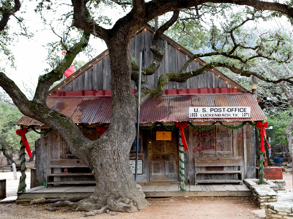 An old post office in Luckenbach
