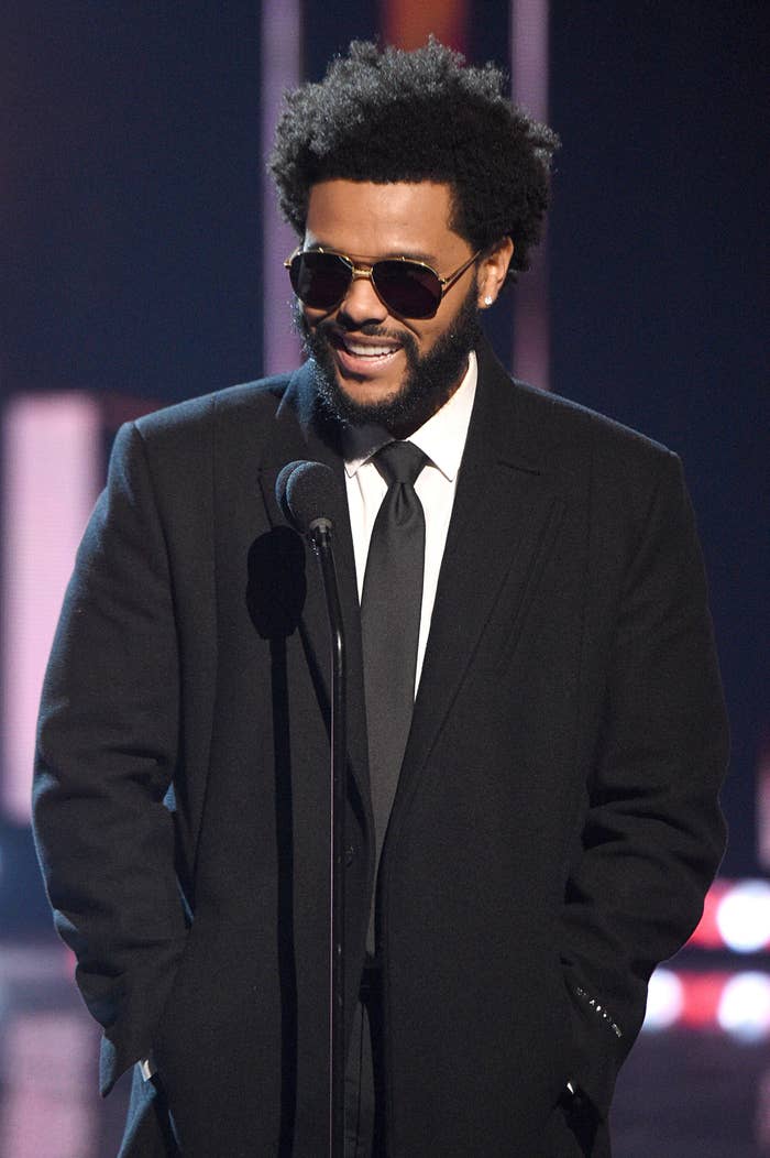 The Weeknd accepts an award onstage at the 2021 iHeartRadio Music Awards