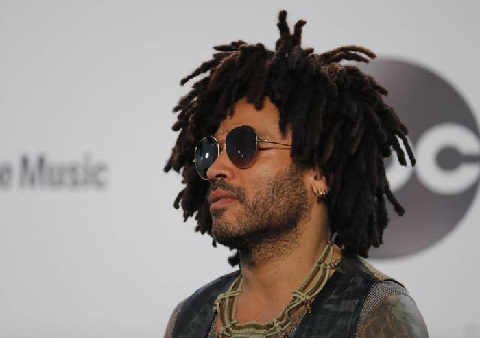 Lenny Kravitz is pictured at the 2018 American Music Awards