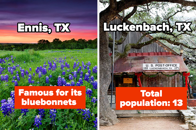 Various small towns in Texas