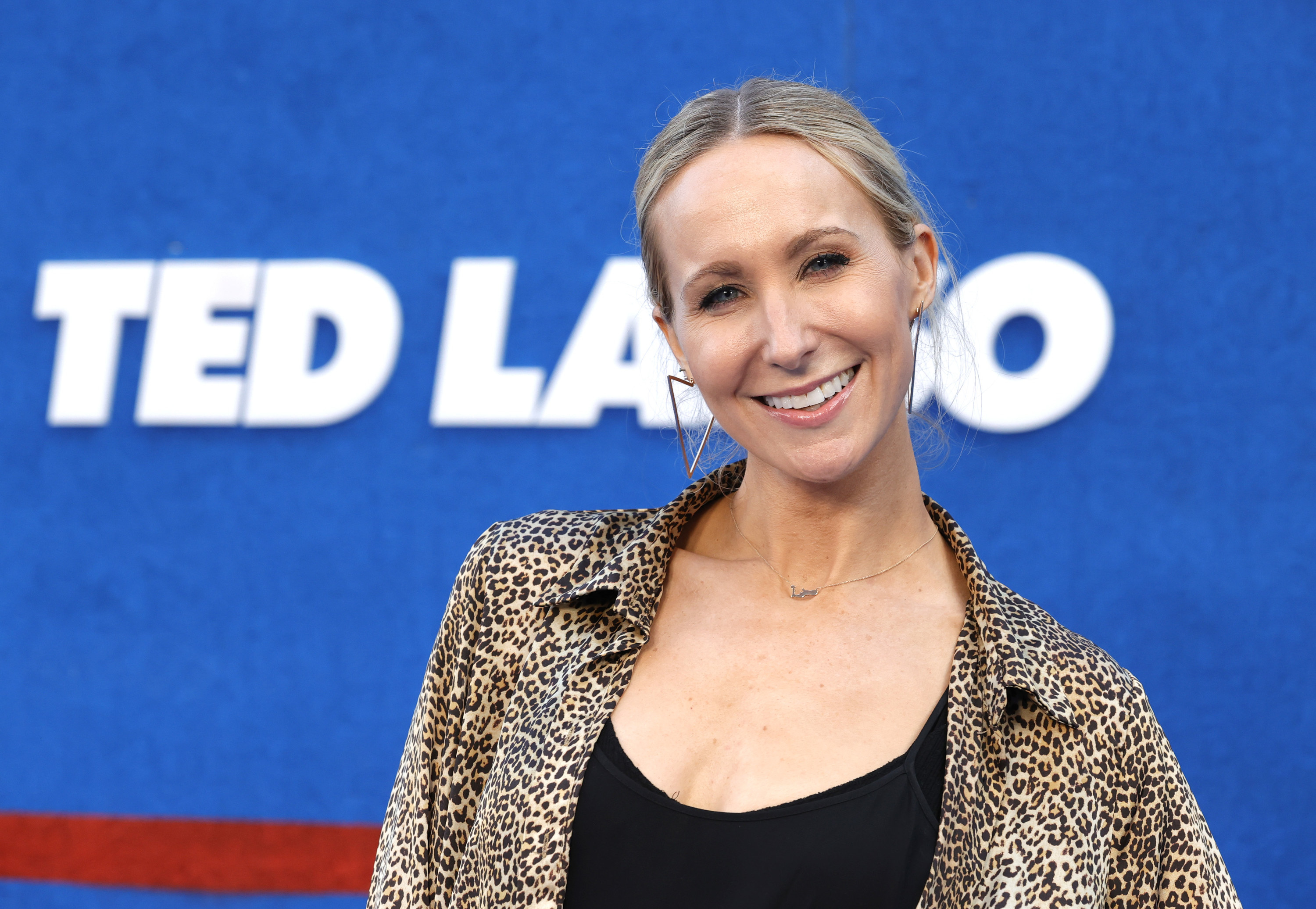 Nikki Glaser smiling at the Ted Lasso premier