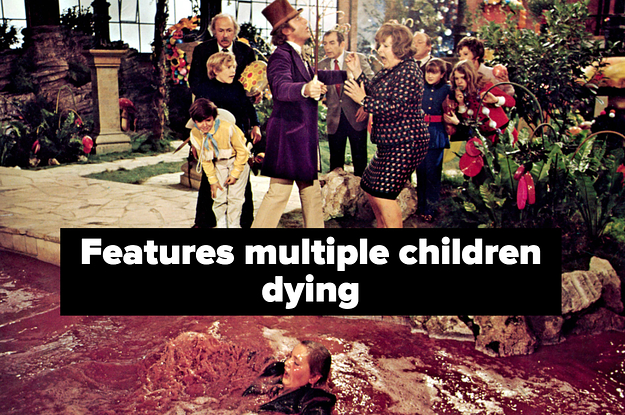 Augustus drowning in Willy Wonka and the chocolate factory labeled