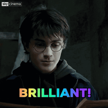 Harry Potter saying &quot;briliant!&quot;