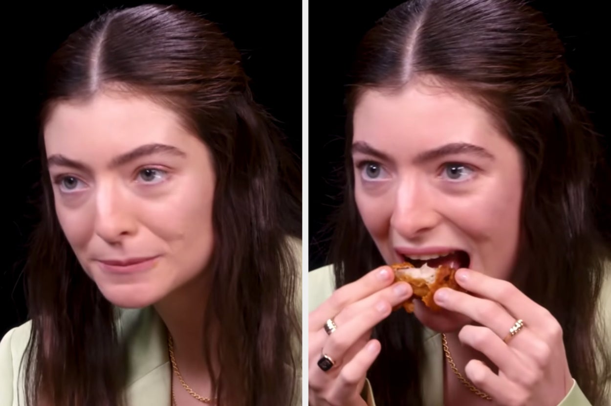 lorde eating the wings