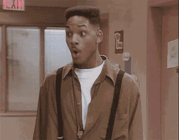 Will Smith giving a surprised face in &quot;The Fresh Prince of Bel-Air&quot;