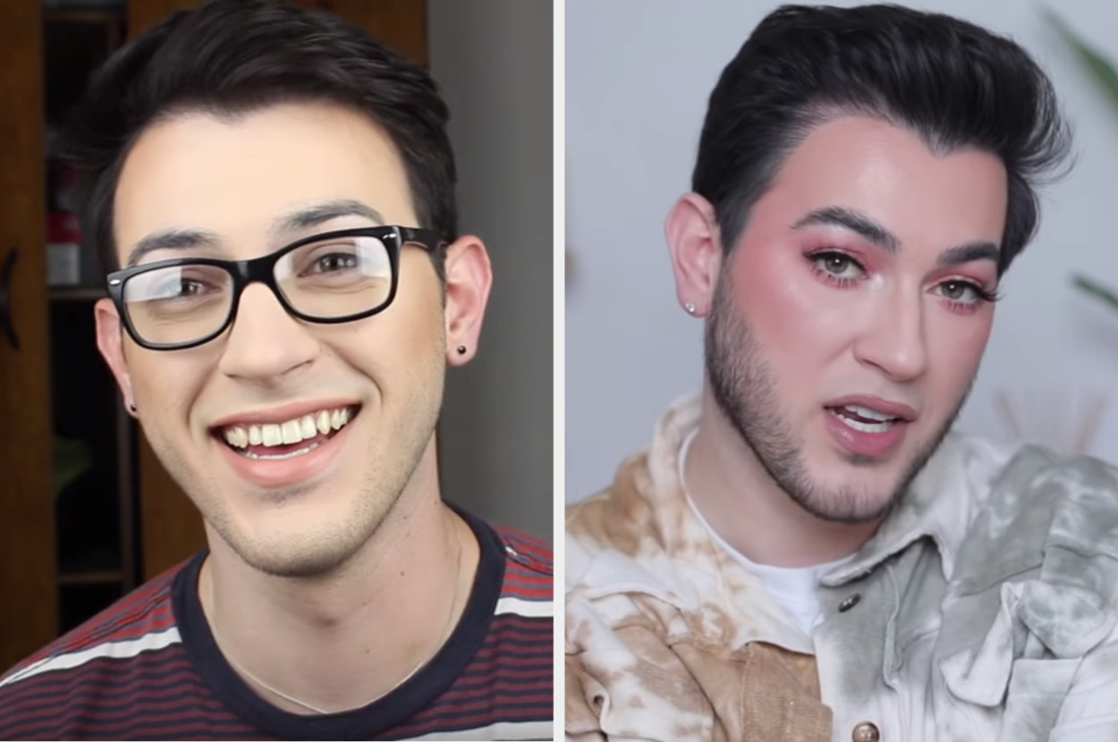 Manny MUA in 2014 and in 2021