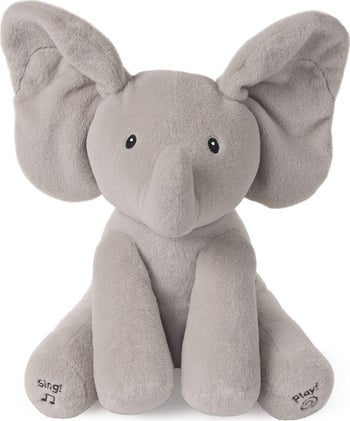 The grey elephant stuffed animal