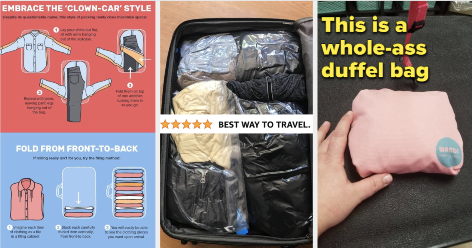 suitcase packing bags