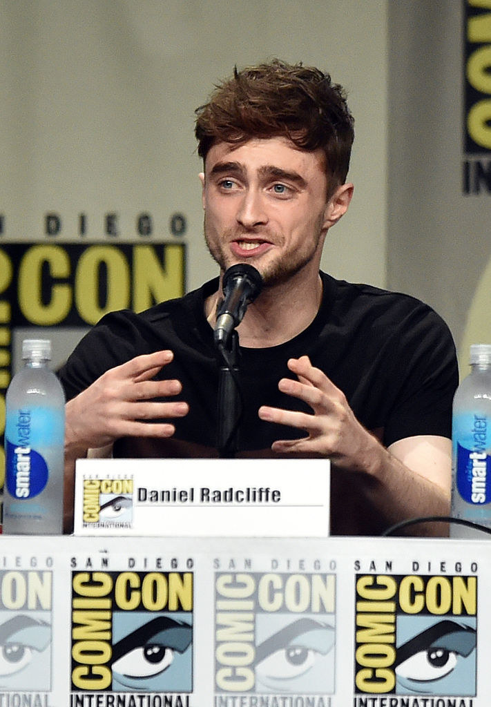 Daniel Radcliffe speaking on a comic con panel