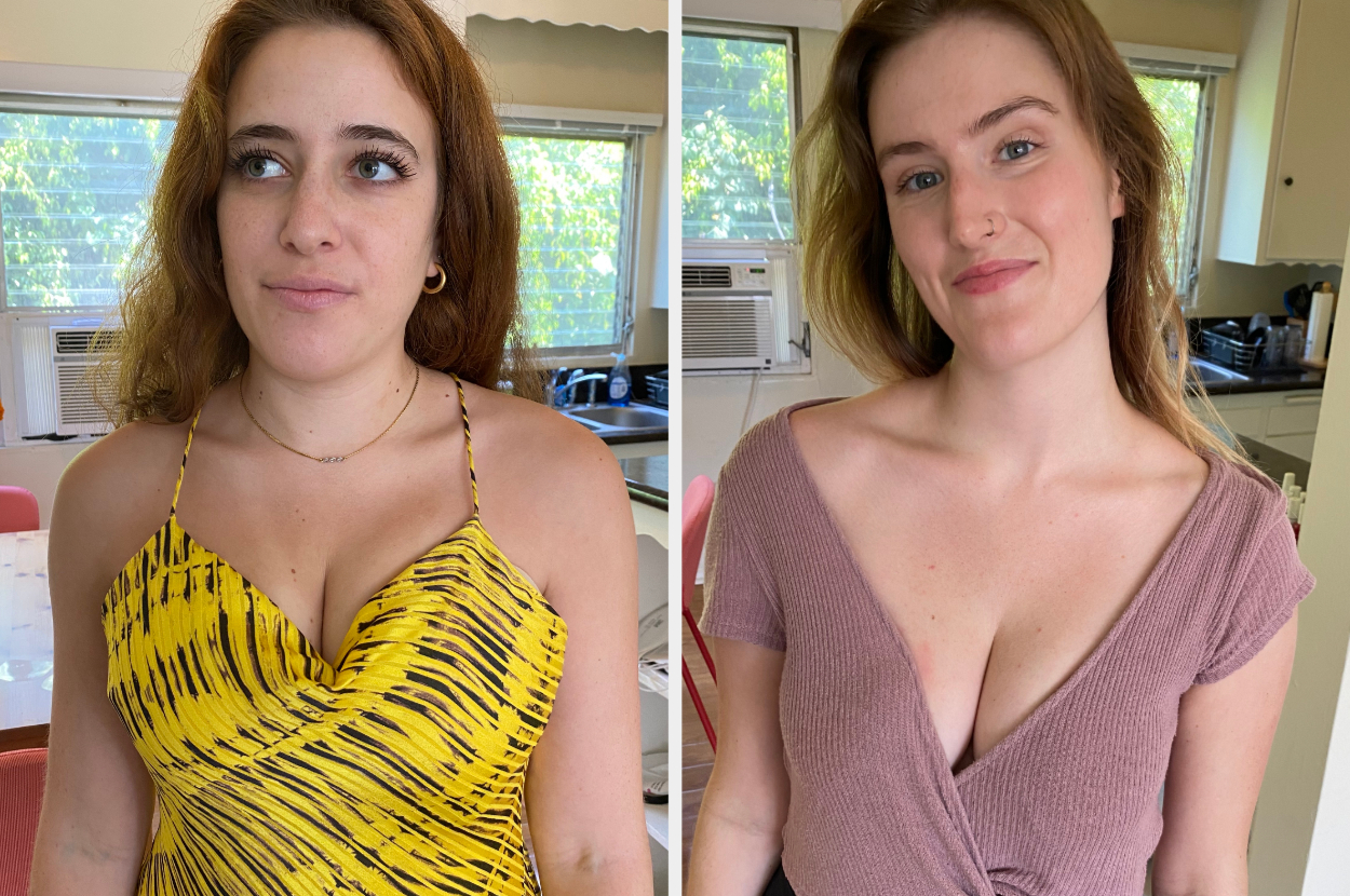 Tiktok User maymorganxoxo Squeezing Her Bra Covered Boobs Together With  Her Arms Showing Her Cleavage Trying And Failing To Push Her Elbows Together  (Also With Slo-Mo) : r/SFW_CF_BoobsTogether