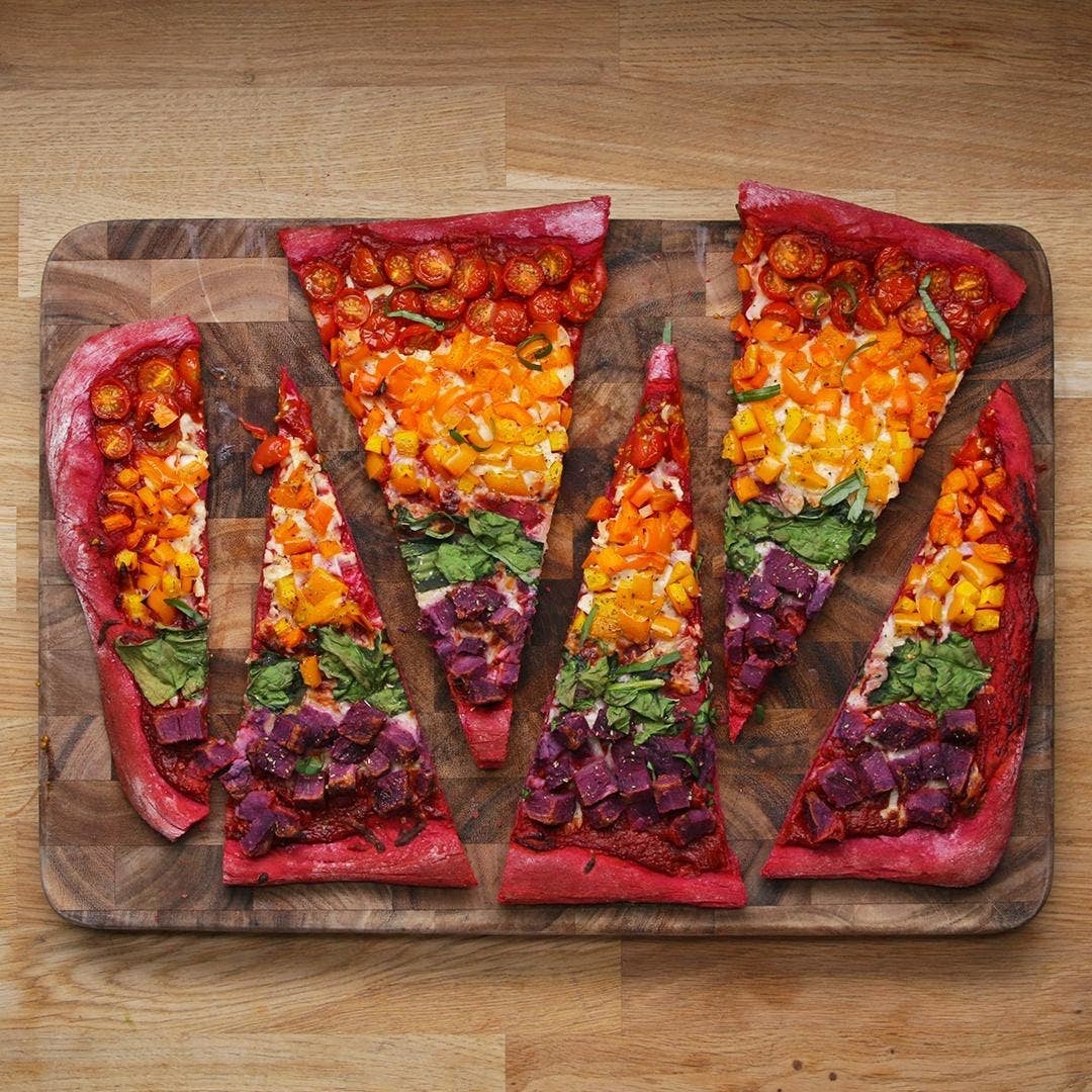 Rainbow Sheet-Pan Pizza