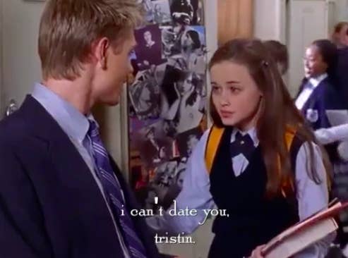 Rory telling Tristan she can't date him on "Gilmore Girls"