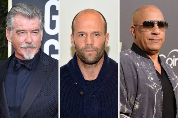 Pierce Brosnan, Jason Stratham, and Vin Diesel