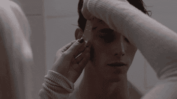 A scene of a character from the show Skam getting bandaged up.