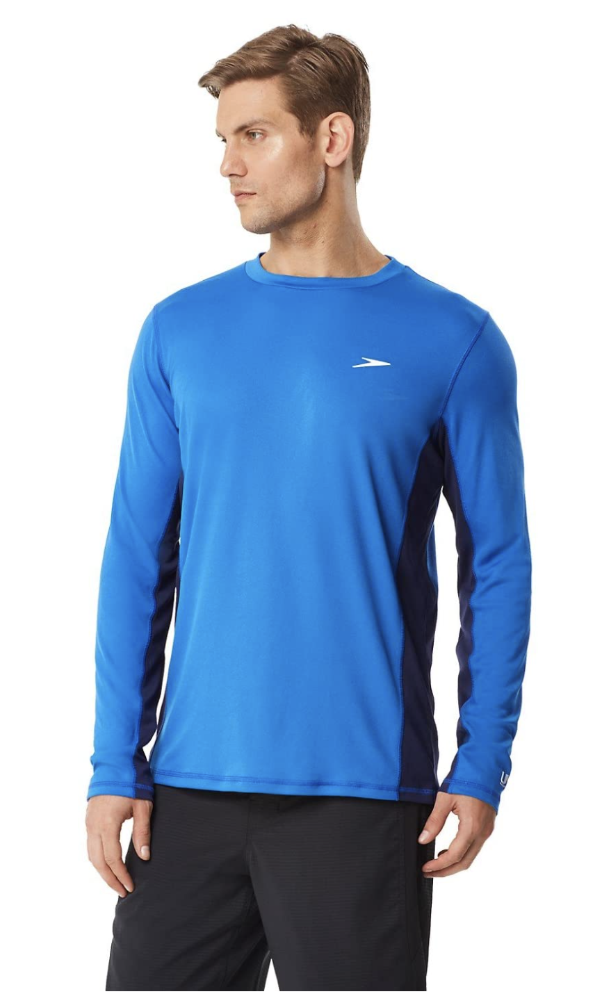 Playera de manga larga para hombre con factor de protección solar 50