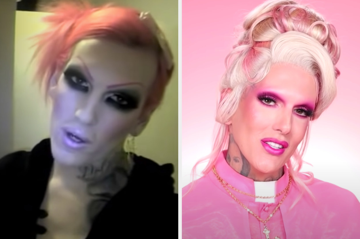 Jeffree Star in 2009 and in 2021