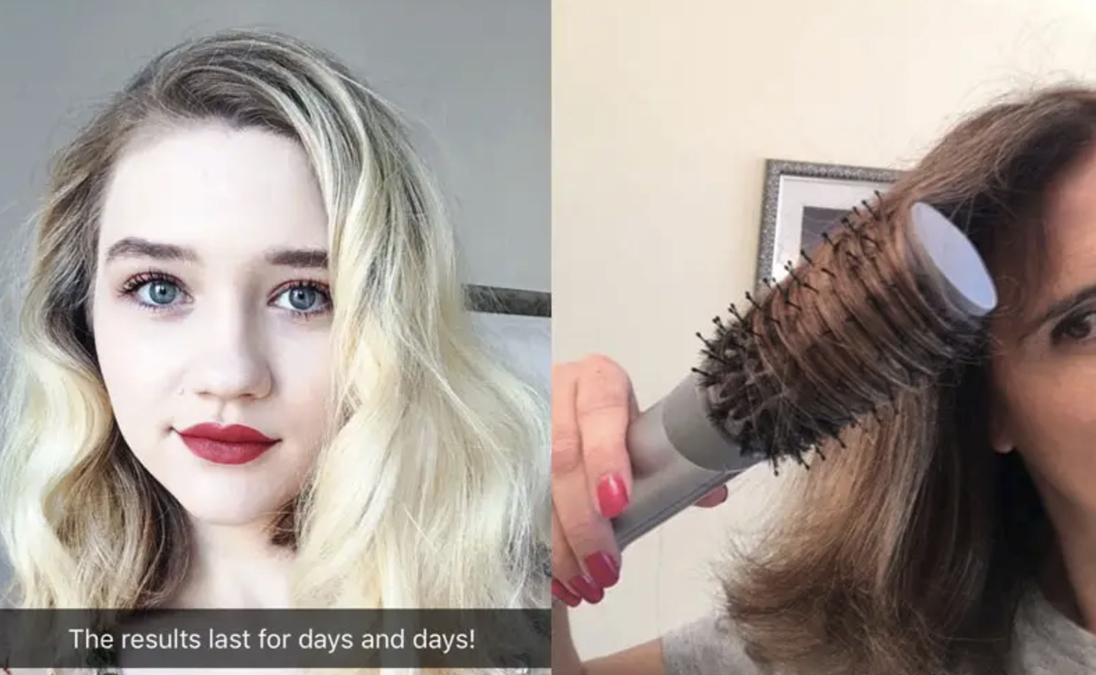 a side by side of a buzzfeed editor and a reviewer with nice wavy hair