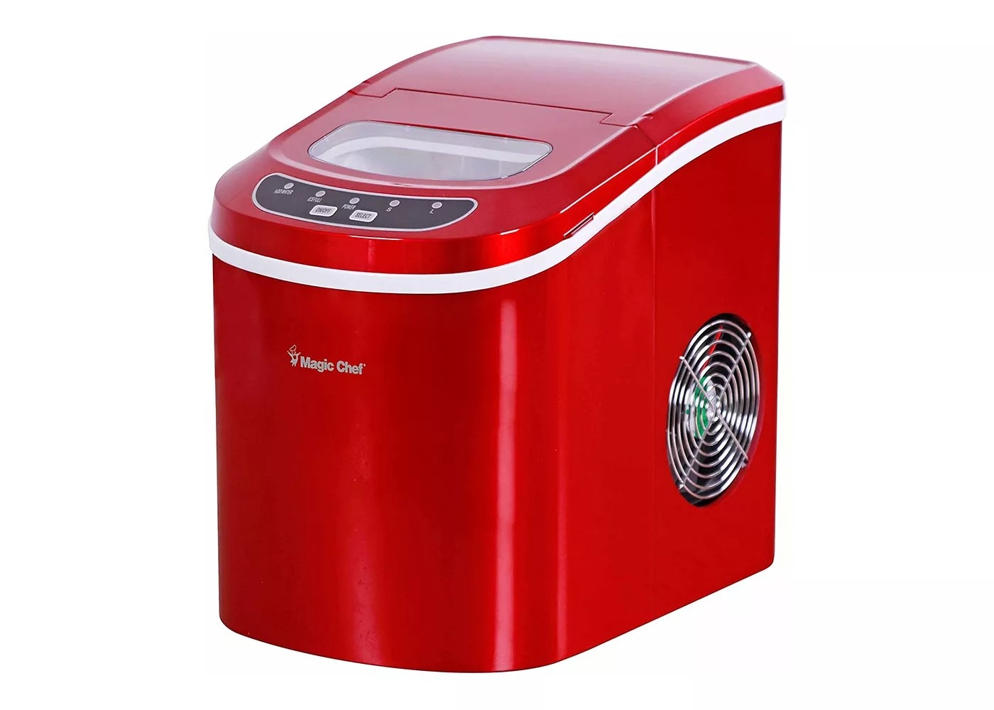 The red Magic Chef ice maker