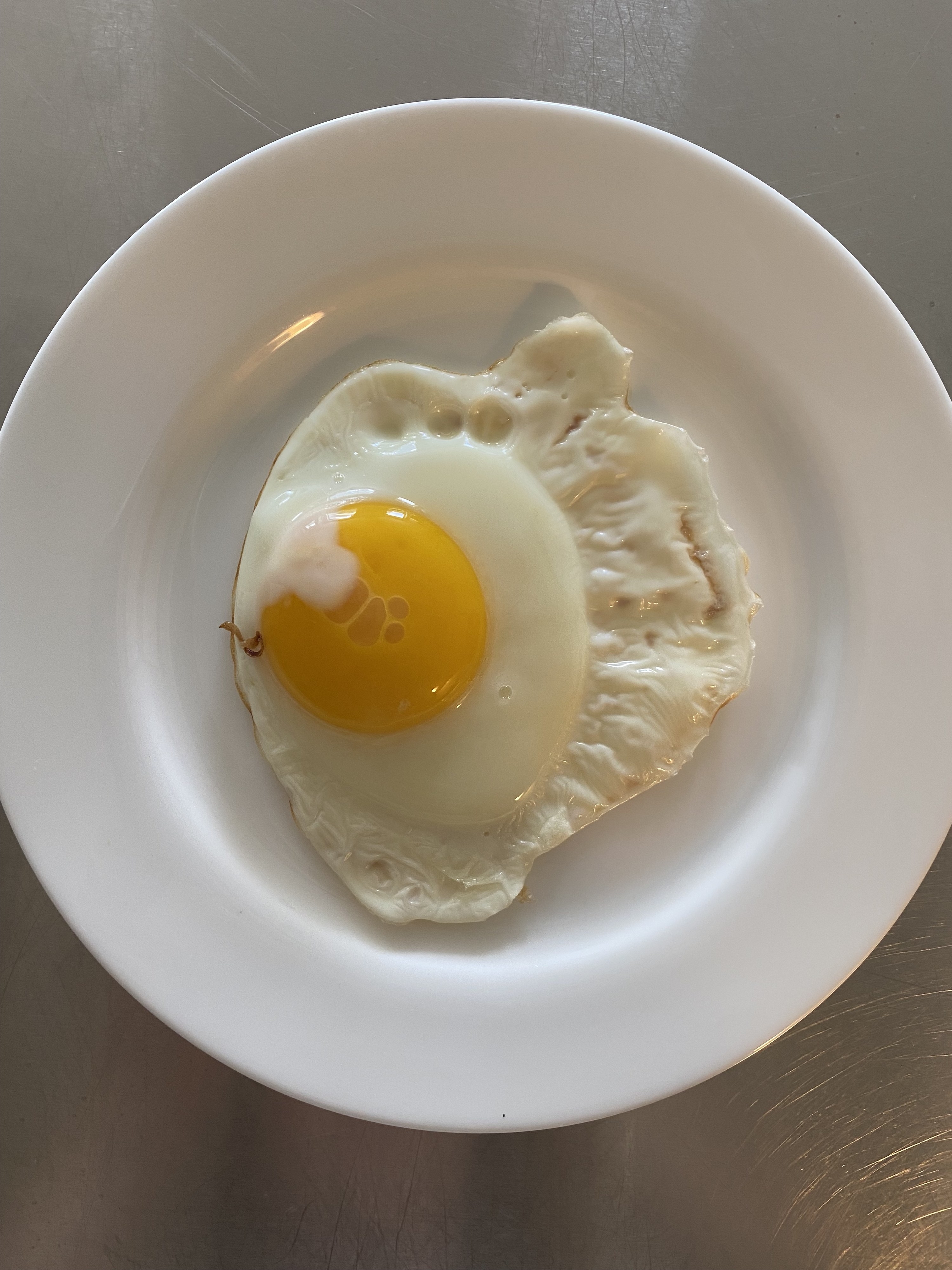 the final product of the sunny side up egg