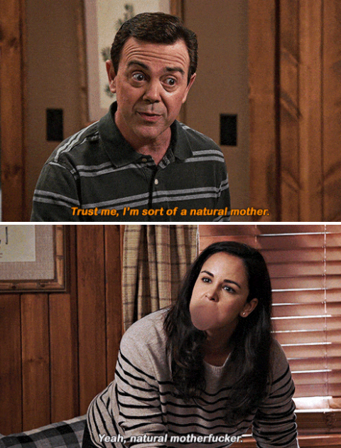 Boyle: &quot;Trust me, I&#x27;m sort of a natural mother.&quot; Amy: &quot;Yeah, natural motherfucker&quot;