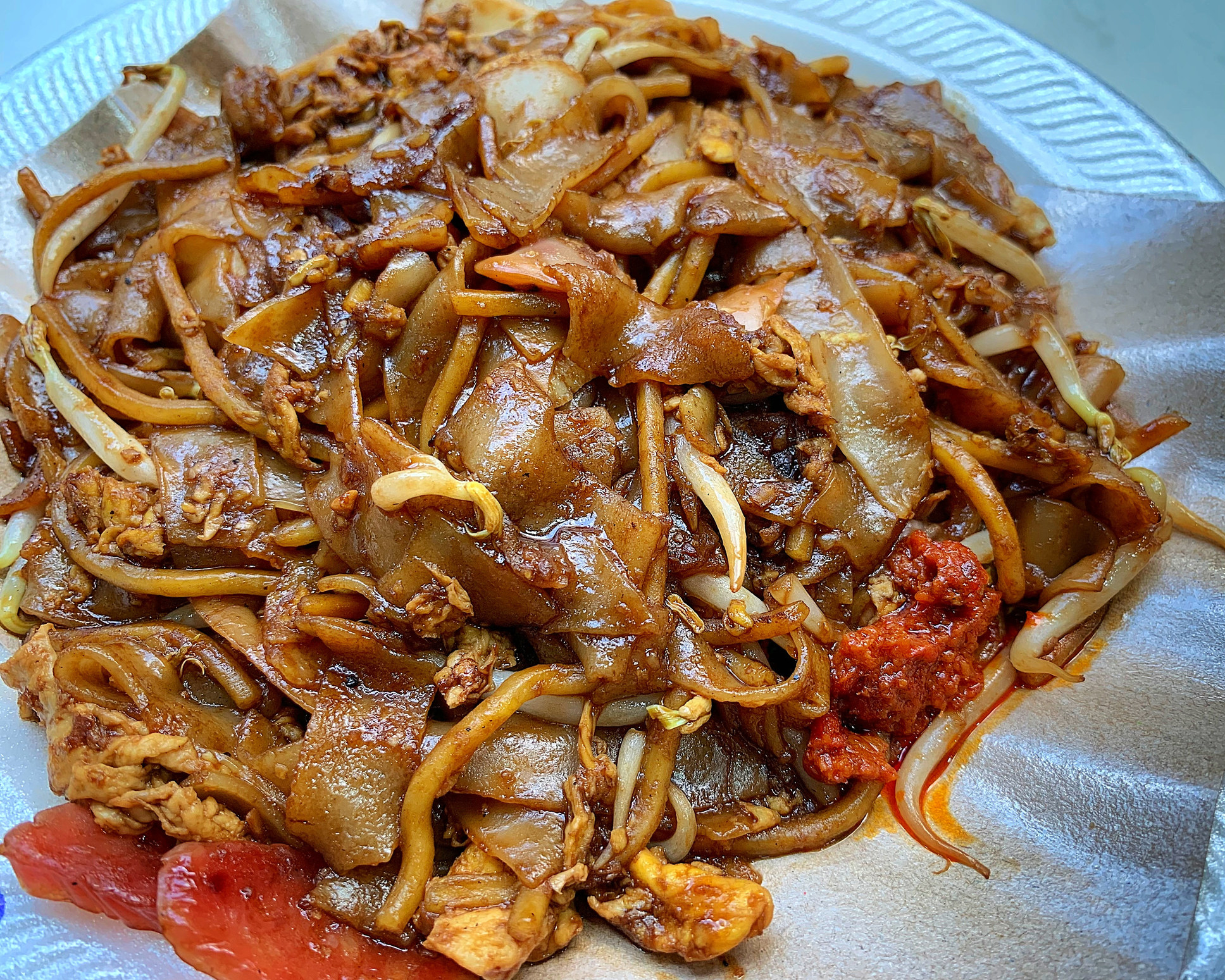 Char kway teow aka Singaporean stir fried noodles.