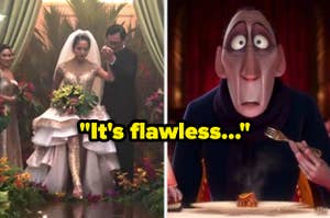The wedding scene in Crazy Rich Asians side by side by the ratatouille-eating scene in Ratatouille