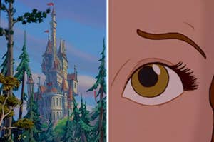 a castle and an eye