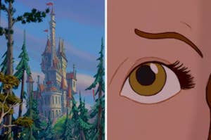 a castle and an eye