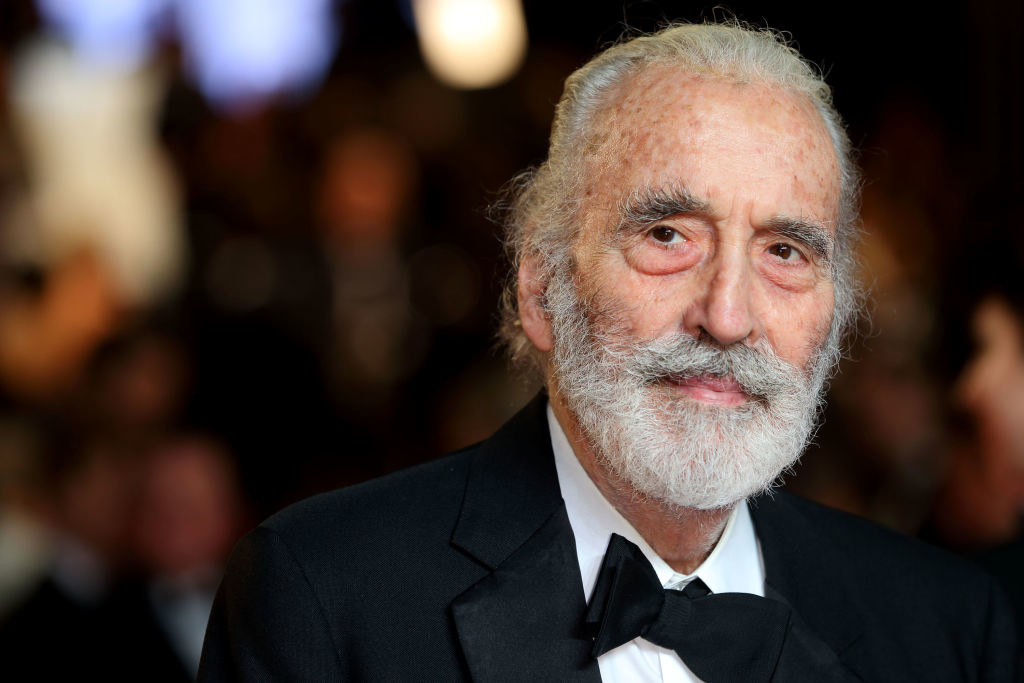 Christopher Lee on the red carpet