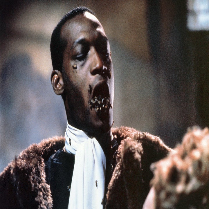 Tony Todd with his mouth filled with bees in the original Candyman
