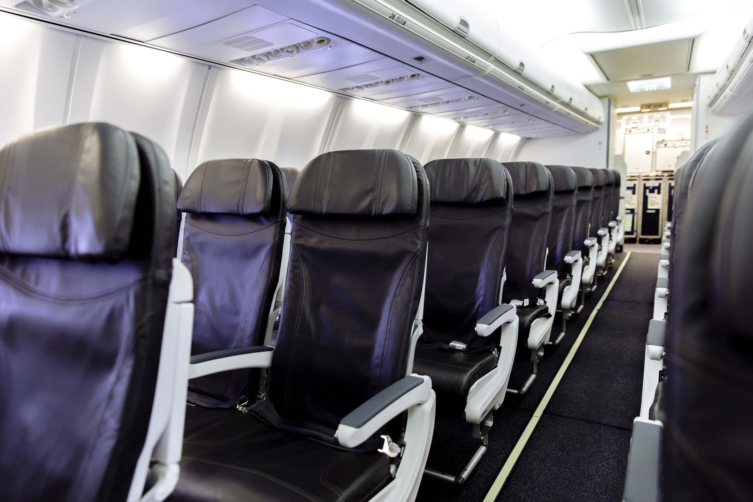 an empty air plane interior