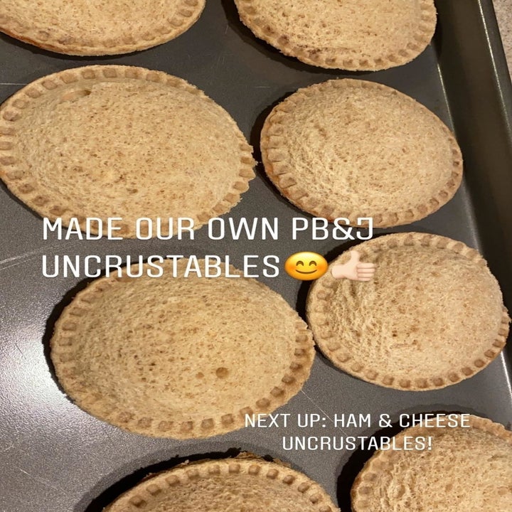 Reviewer's photo showing homemade uncrustables