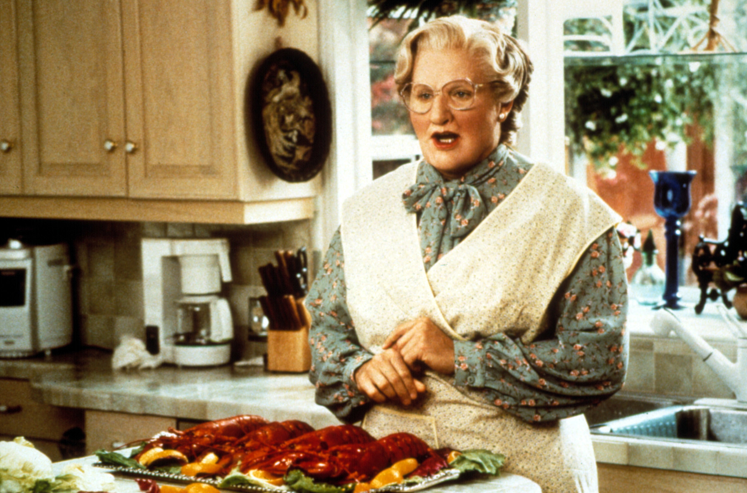 Mrs. Doubtfire dressed as a woman