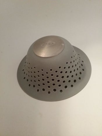 a reviewer photo of the drain protector