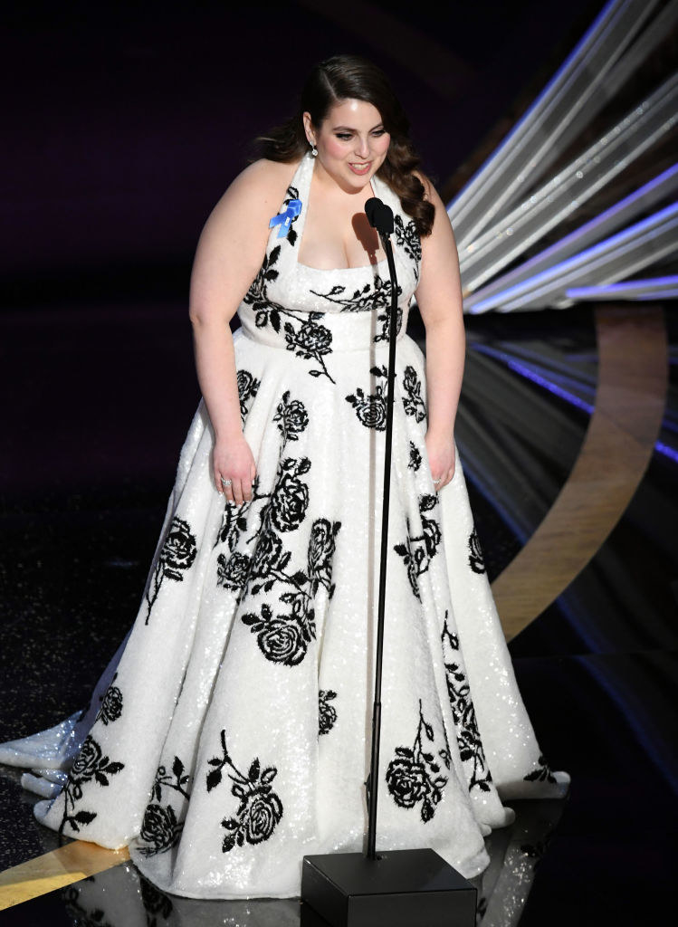 Beanie Feldstein speaks onstage during the 92nd Annual Academy Awards