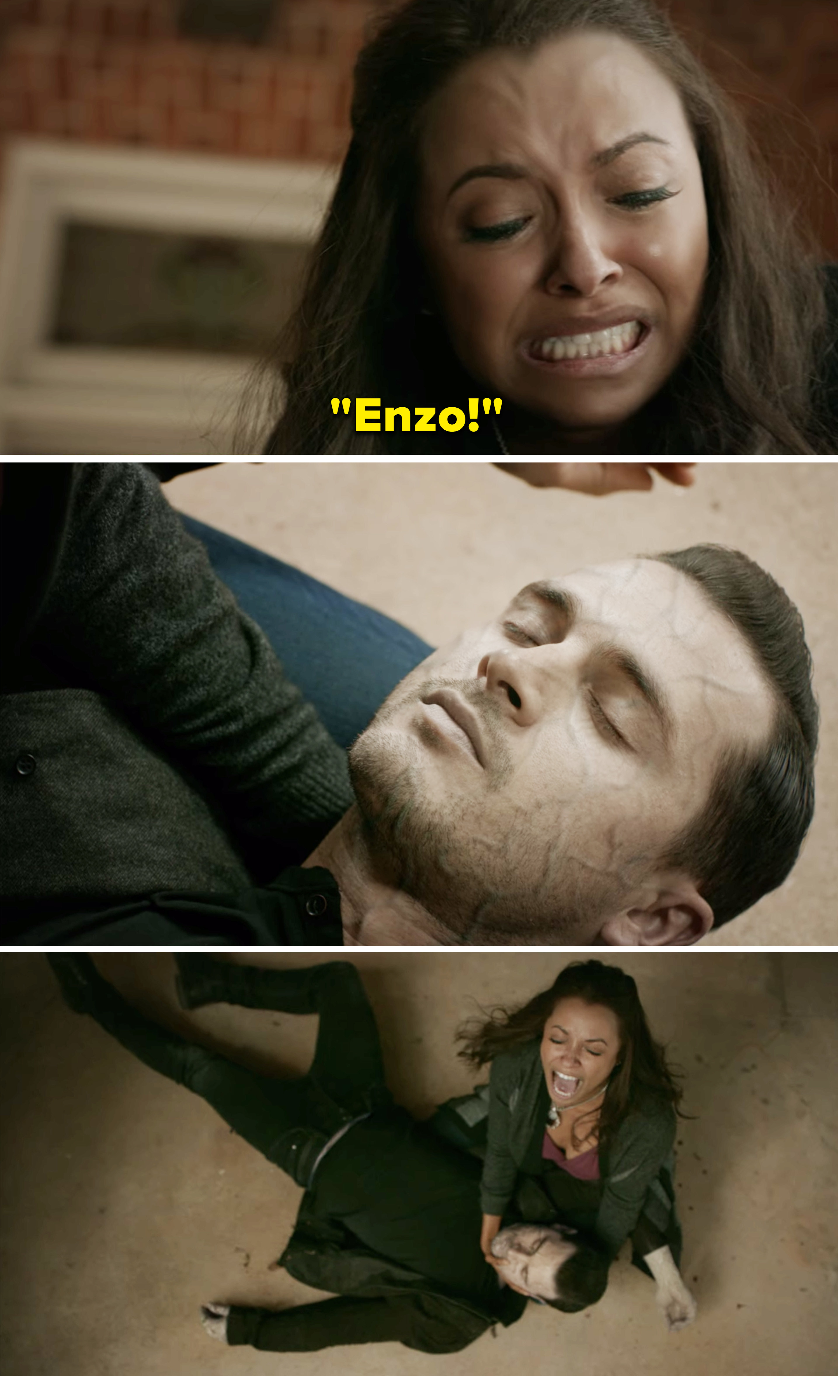 Bonnie crying over Enzo&#x27;s body