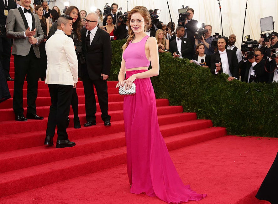Emma Stone arriving at the Met Gala