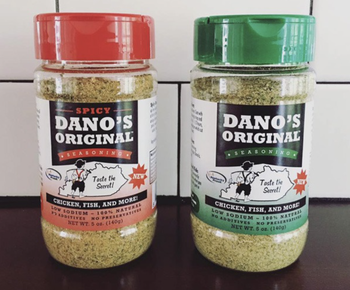 reviewer's two jars of spices