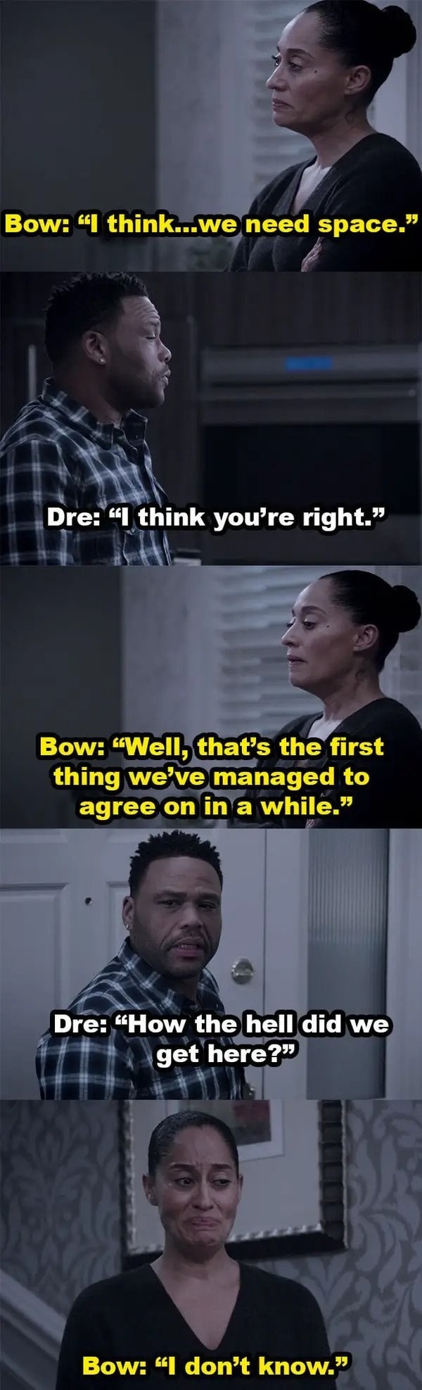 Bow says they should take a break, and Dre agrees. As he leaves, he asks how they got there, and Bow says she doesn't know