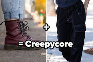 boots plus cargo pants equals creepycore